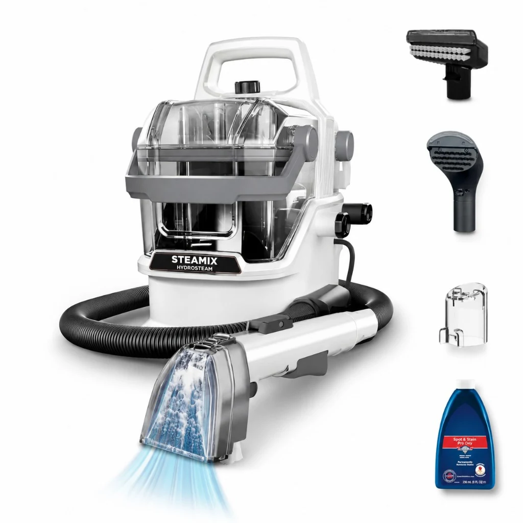 Complete Steamix portable steam cleaner kit with accessories